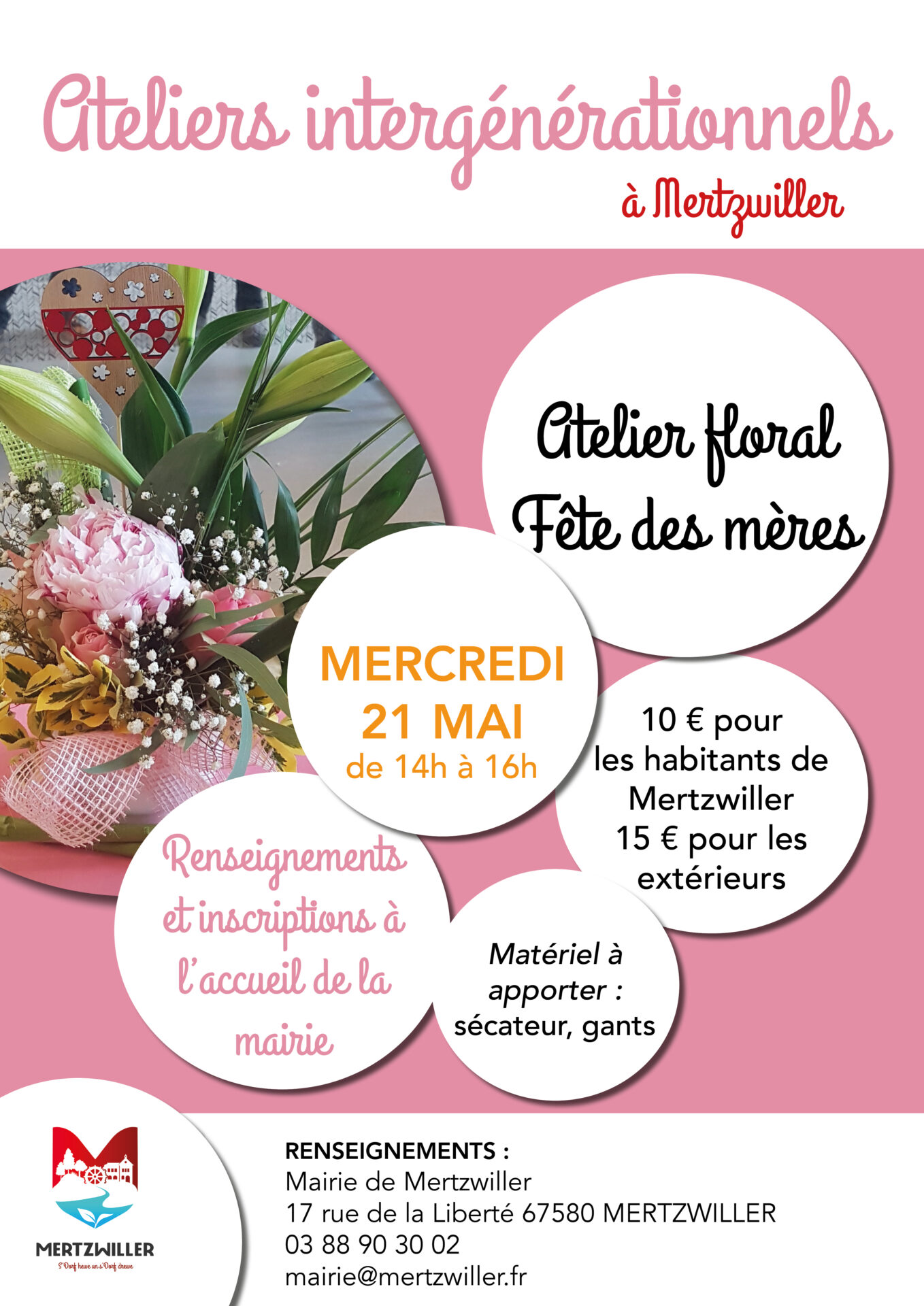 Atelier floral : Fête des mères