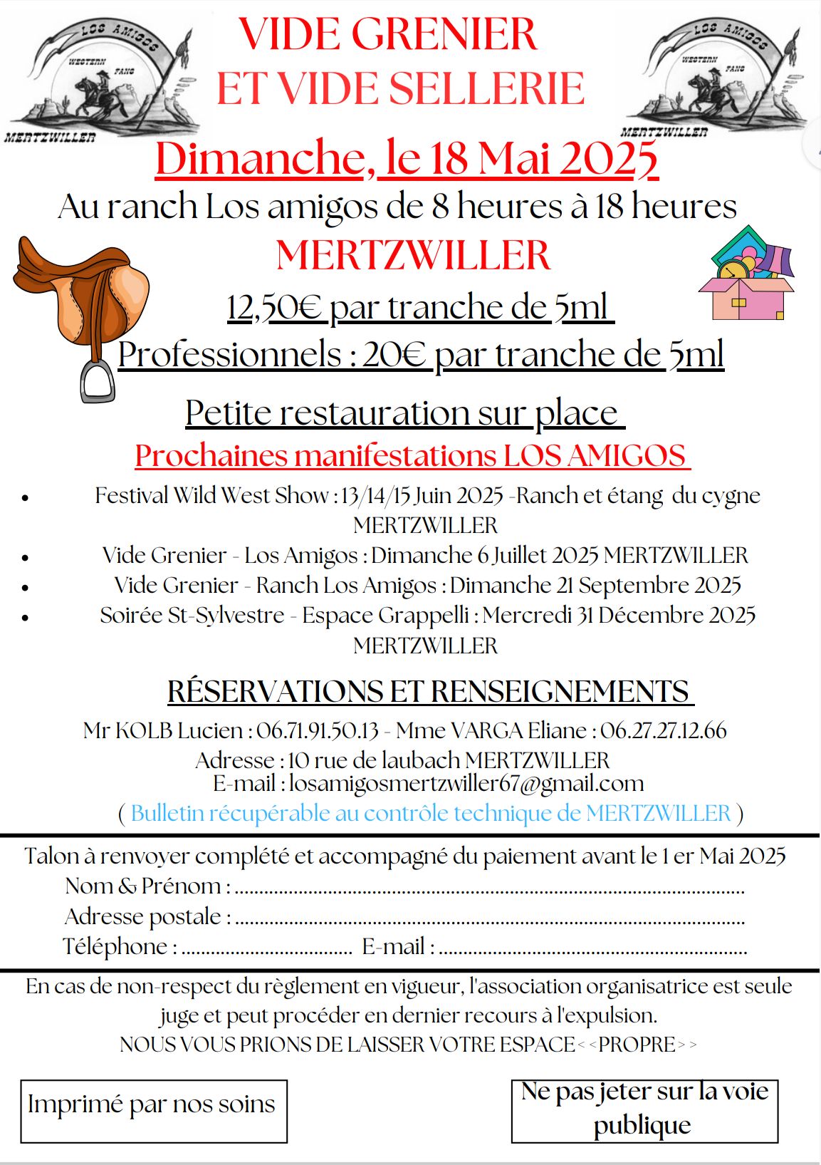 Vide grenier et vide sellerie