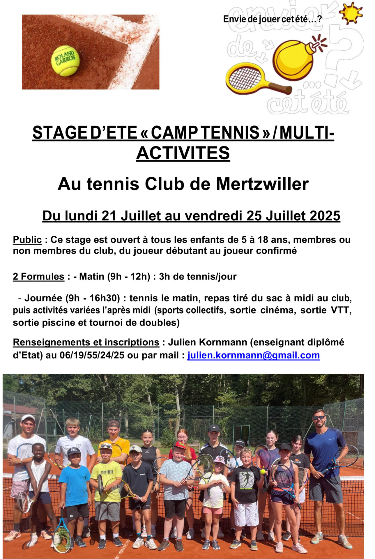 Stage multi-activités et tennis