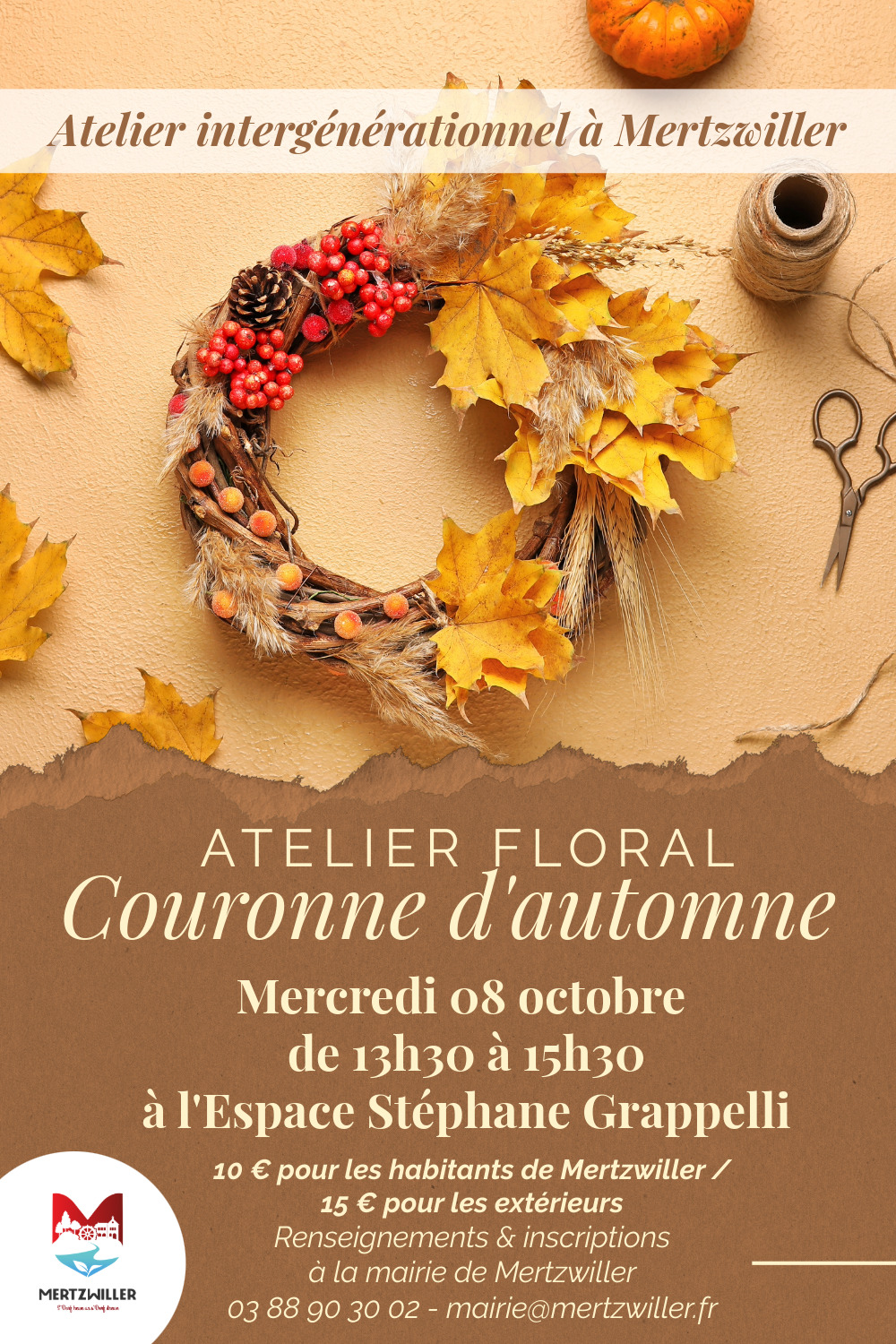 Atelier floral : Couronne d'automne