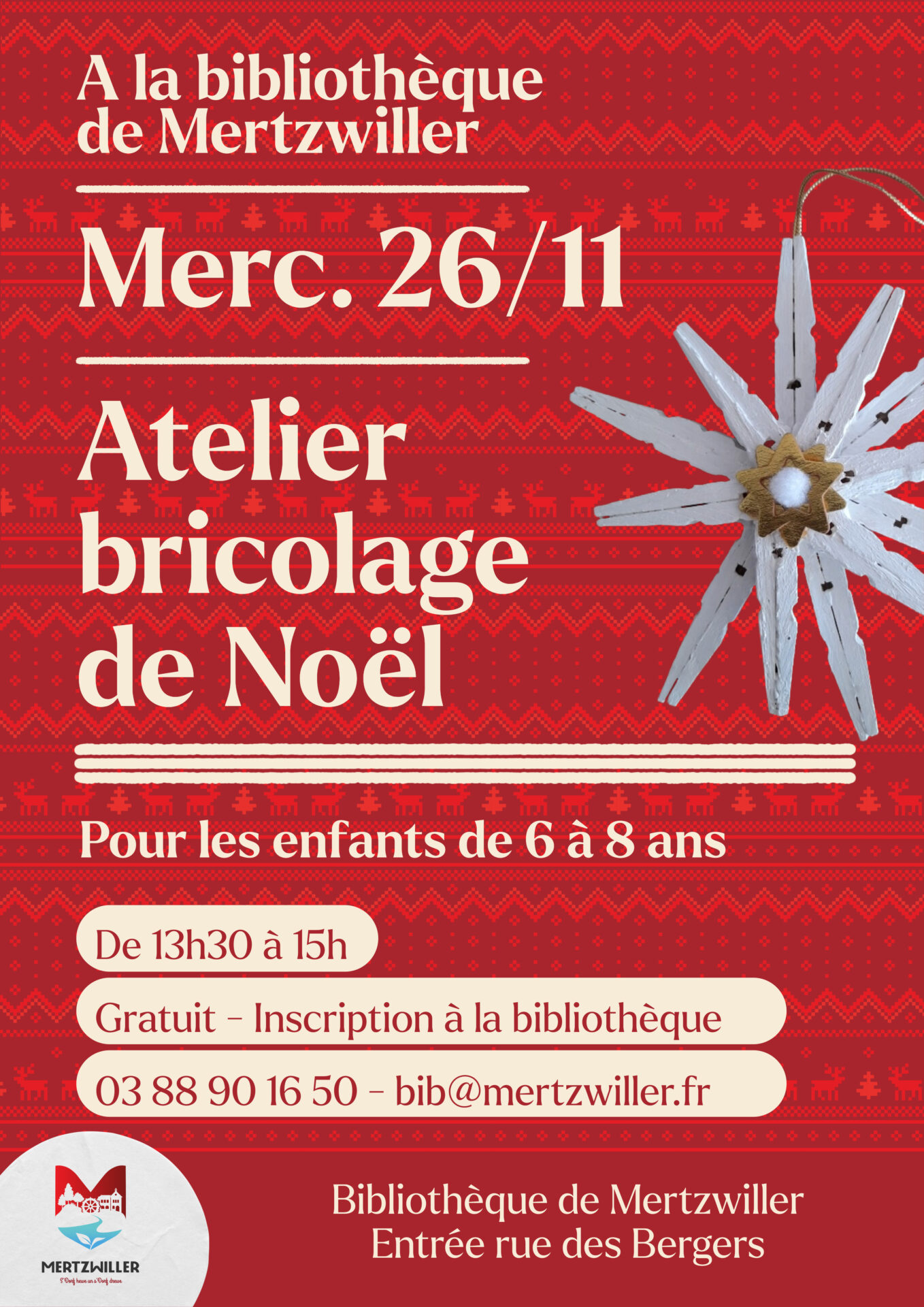 Atelier bricolage de Noël