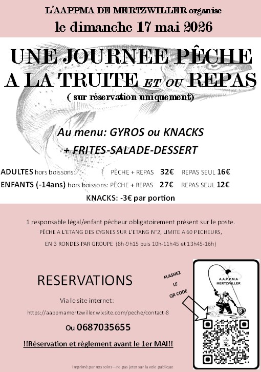 Journée pêche à la truite et repas