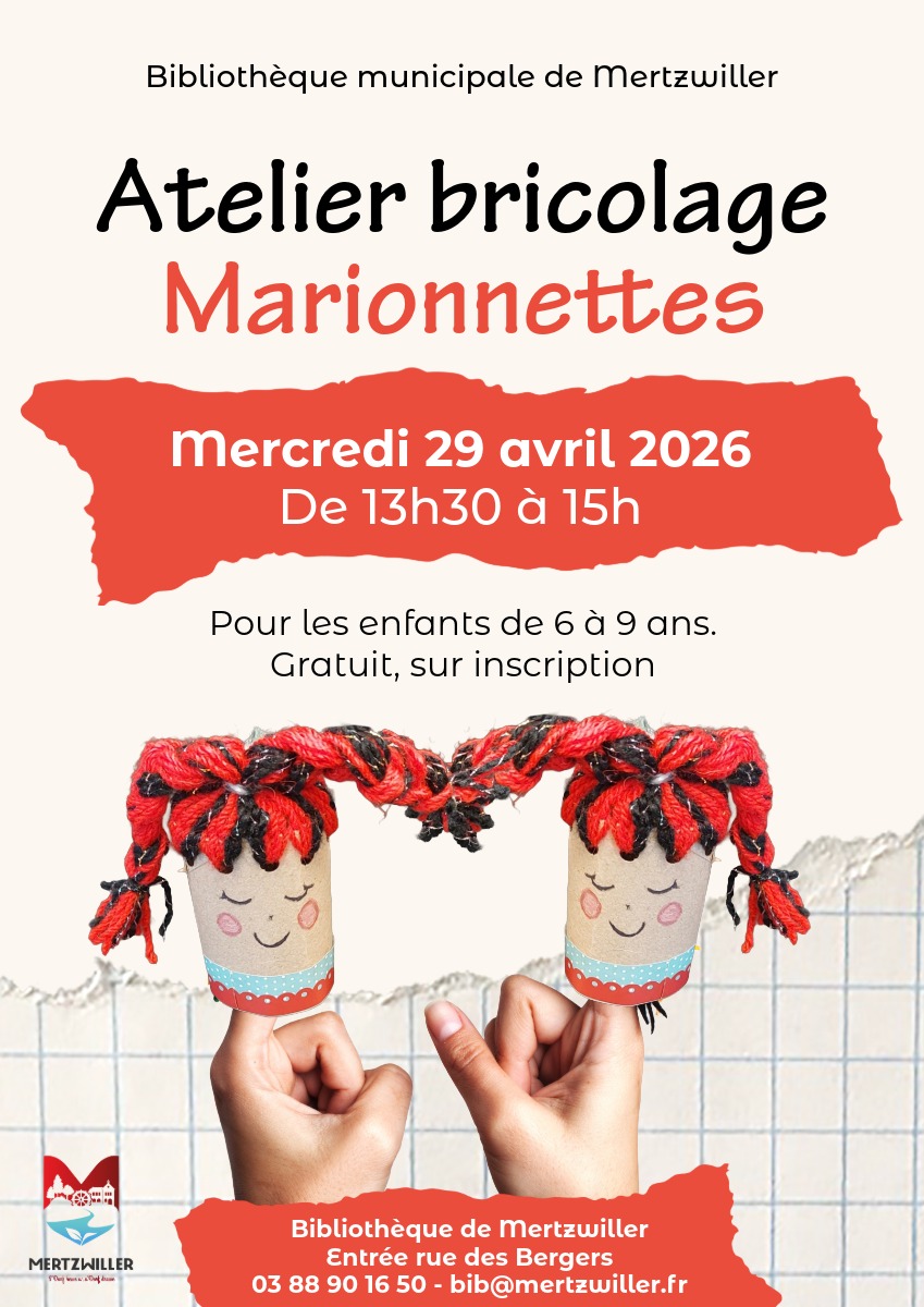 Atelier bricolage Marionnettes