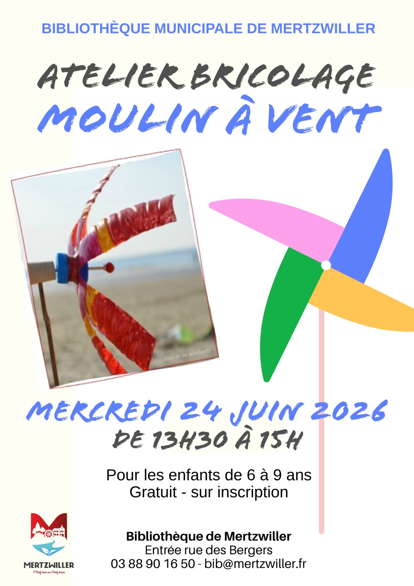 Atelier bricolage : Moulin à vent